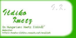 ildiko kmetz business card